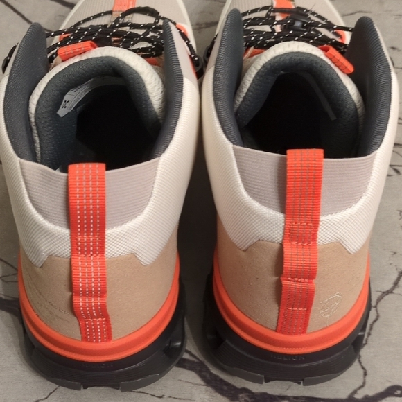 On Running White and Orange Sneakers - Picture 4 of 10